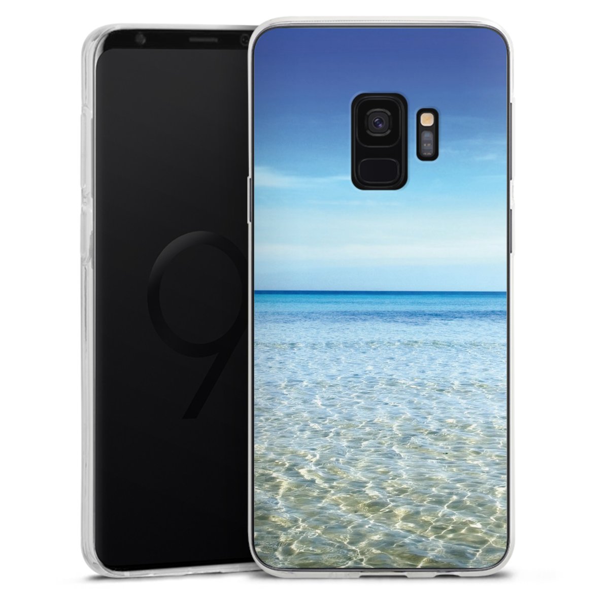 Galaxy S9 Handy Silikon Hülle Case transparent Handyhülle Urlaub Sky Ocean Silikon Case