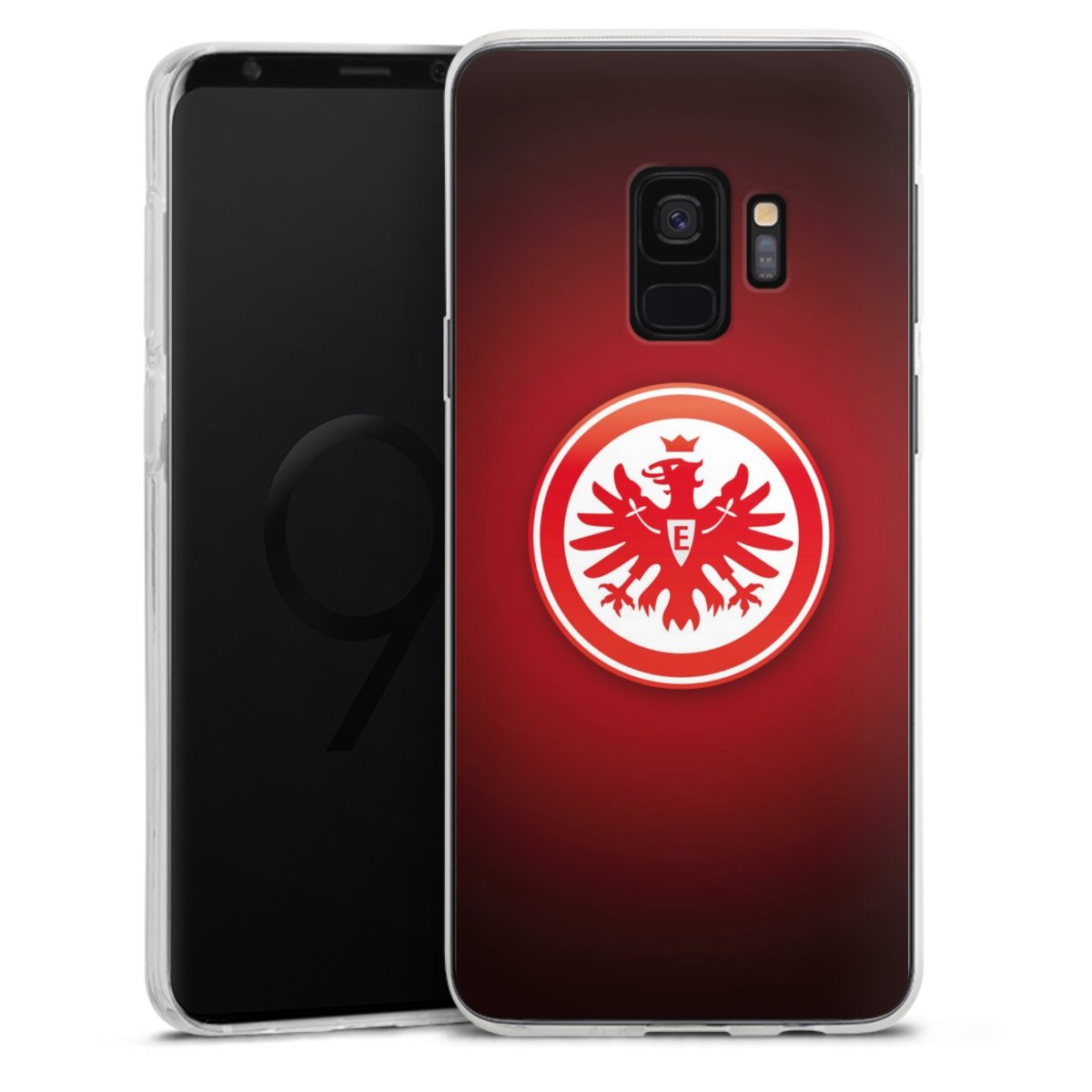 Galaxy S9 Handy Silikon Hülle Case transparent Handyhülle Eintracht Frankfurt Official Licensed Product Coat Of Arms Silikon Case