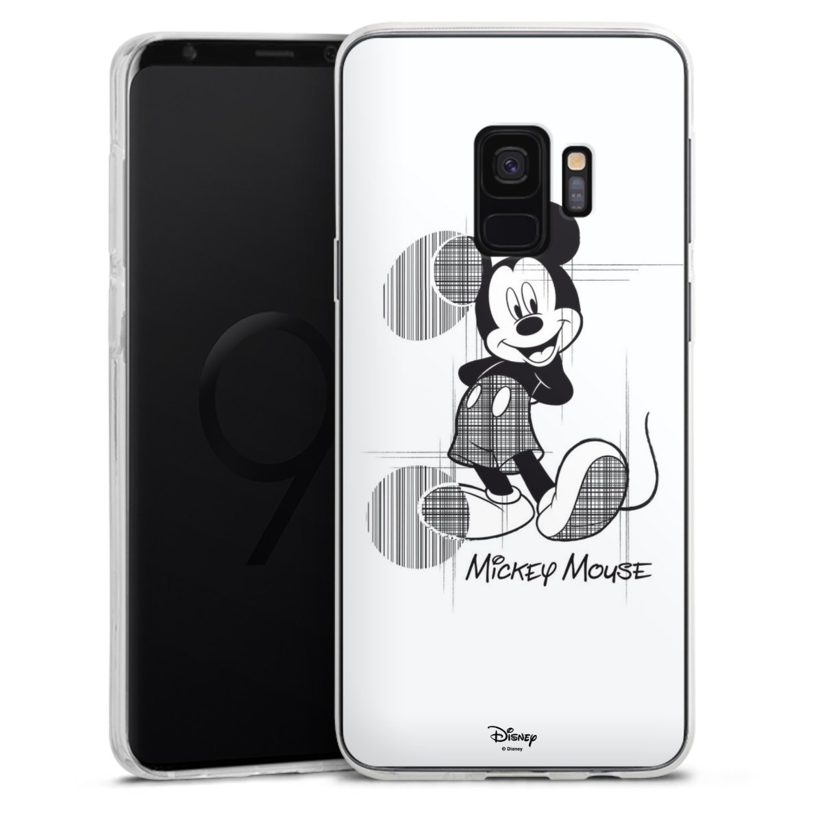 Galaxy S9 Handy Silikon Hülle Case transparent Handyhülle Disney Official Licensed Product Mickey Mouse Silikon Case