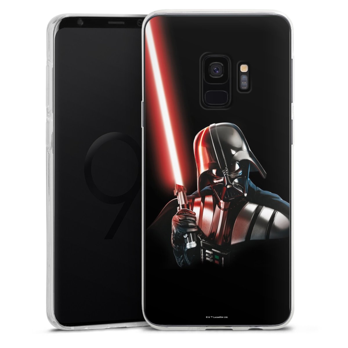 Galaxy S9 Handy Silikon Hülle Case transparent Handyhülle Star Wars Merchandise Darth Vader Silikon Case