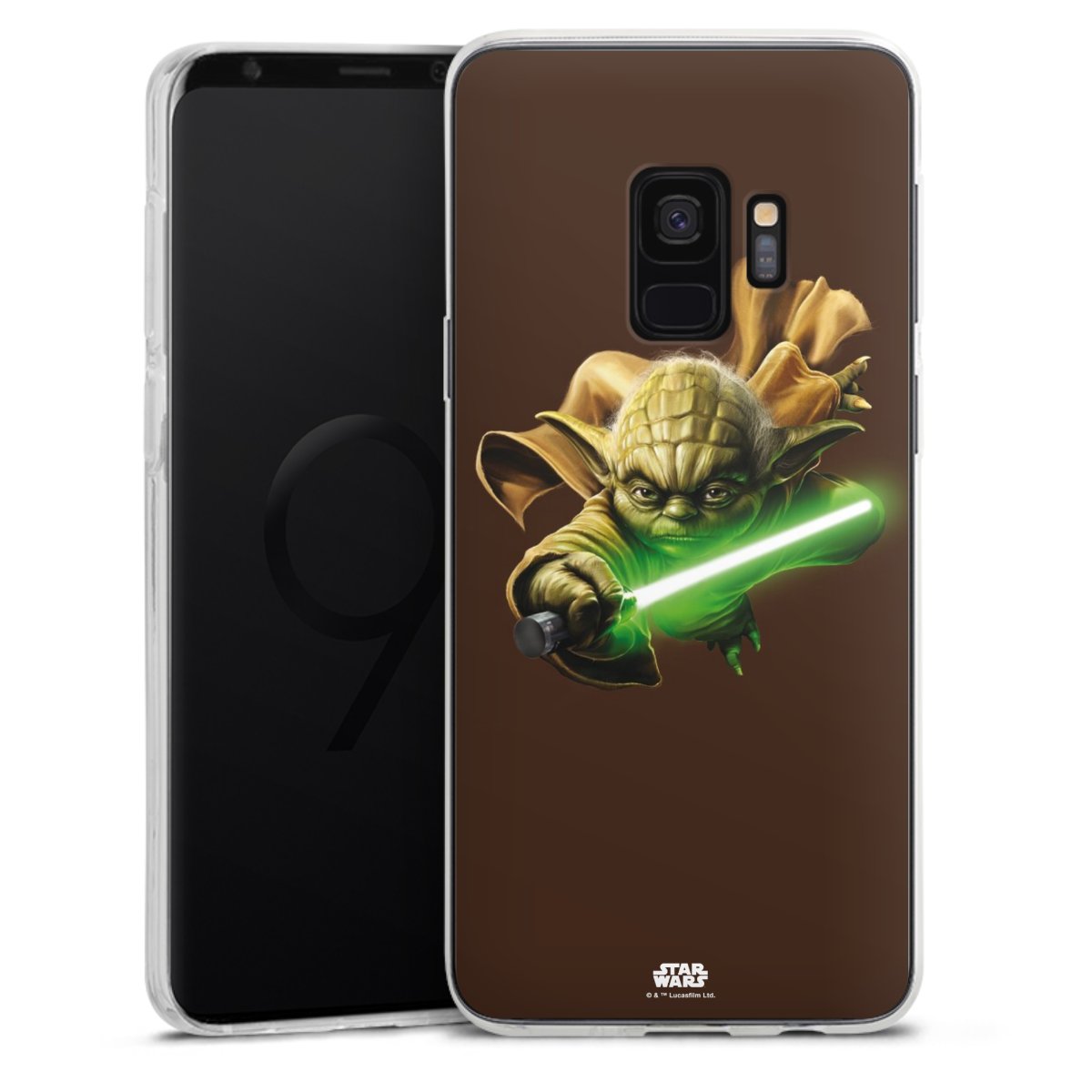 Galaxy S9 Handy Silikon Hülle Case transparent Handyhülle Yoda Merchandise Star Wars Silikon Case