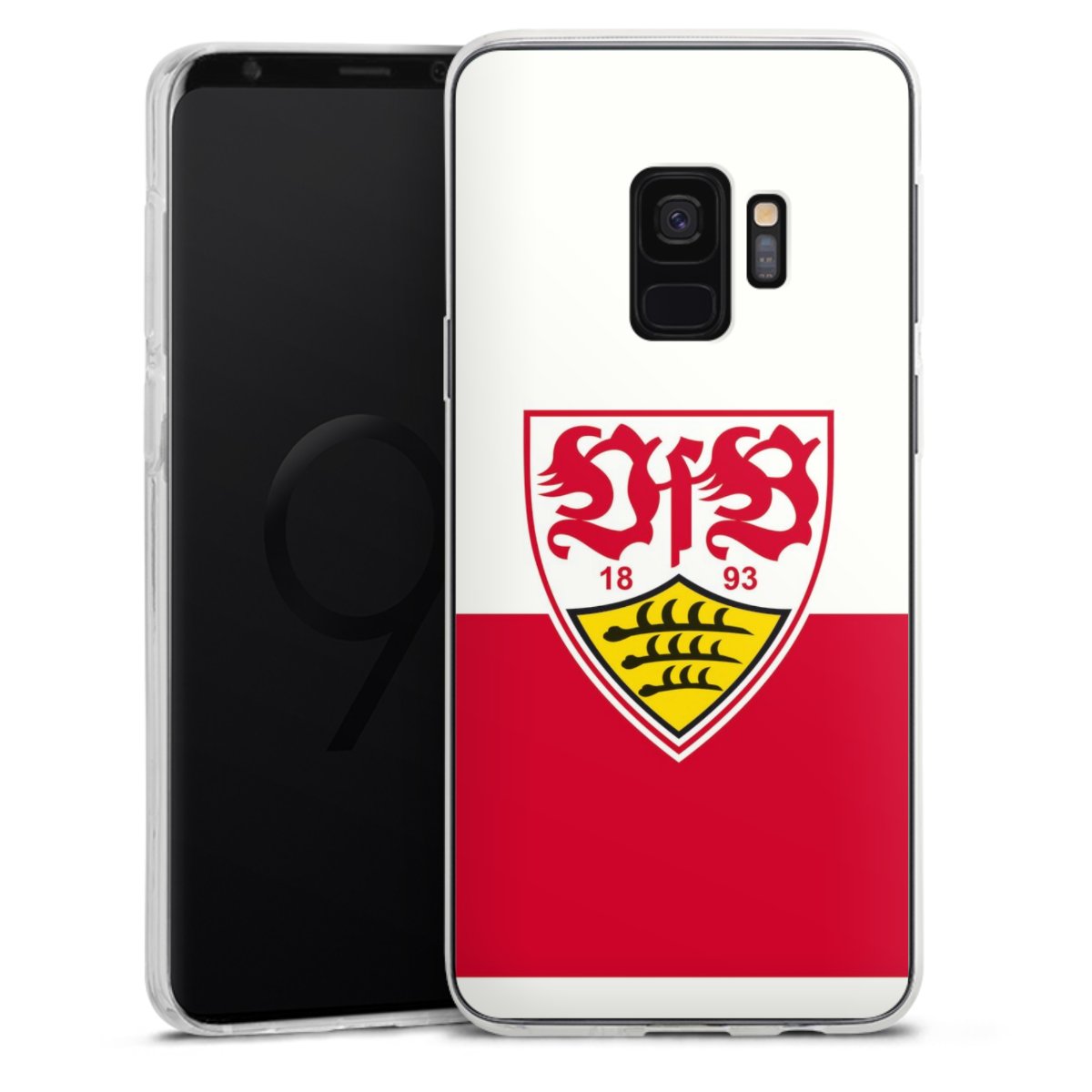 Galaxy S9 Handy Silikon Hülle Case transparent Handyhülle Official Licensed Product Logo Vfb Stuttgart Silikon Case