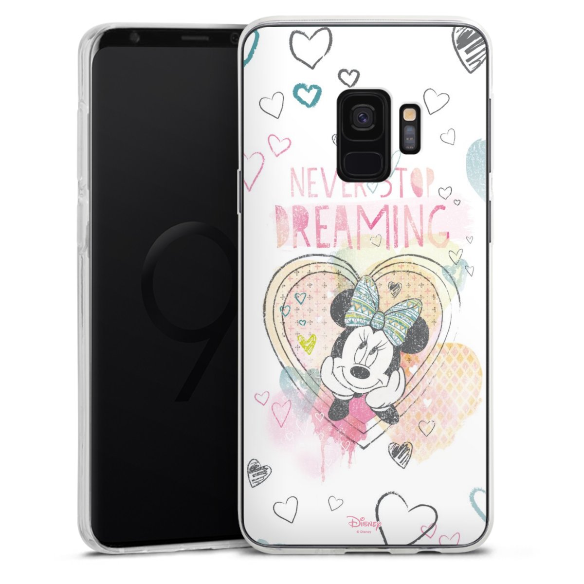 Galaxy S9 Handy Silikon Hülle Case transparent Handyhülle Disney Official Licensed Product Minnie Mouse Silikon Case