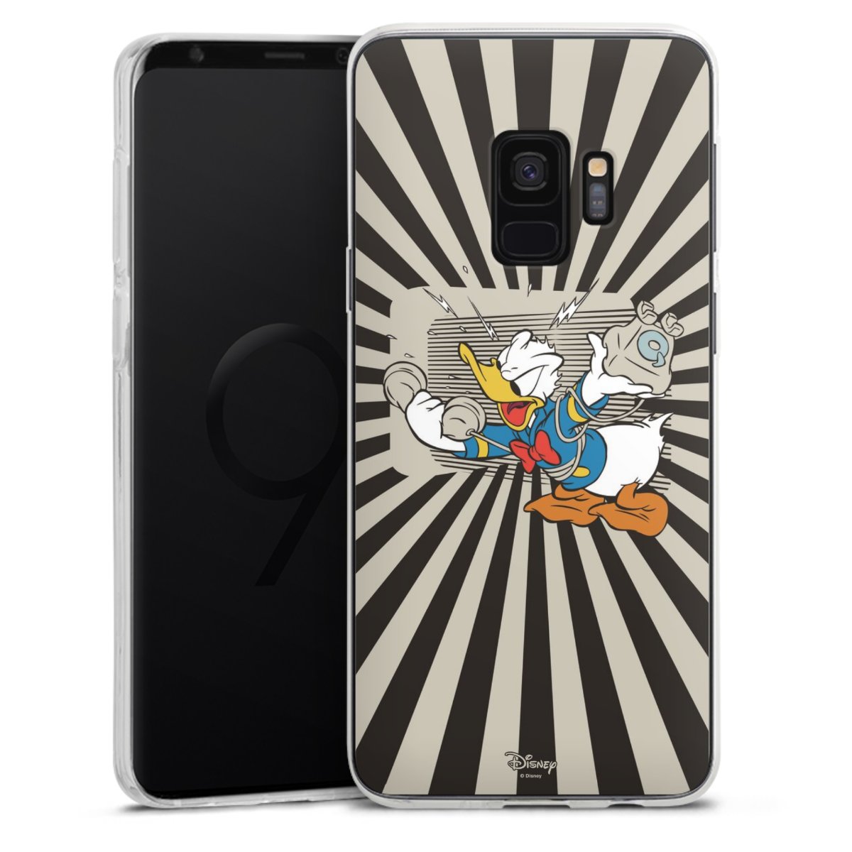 Galaxy S9 Handy Silikon Hülle Case transparent Handyhülle Donald Duck Disney Official Licensed Product Silikon Case