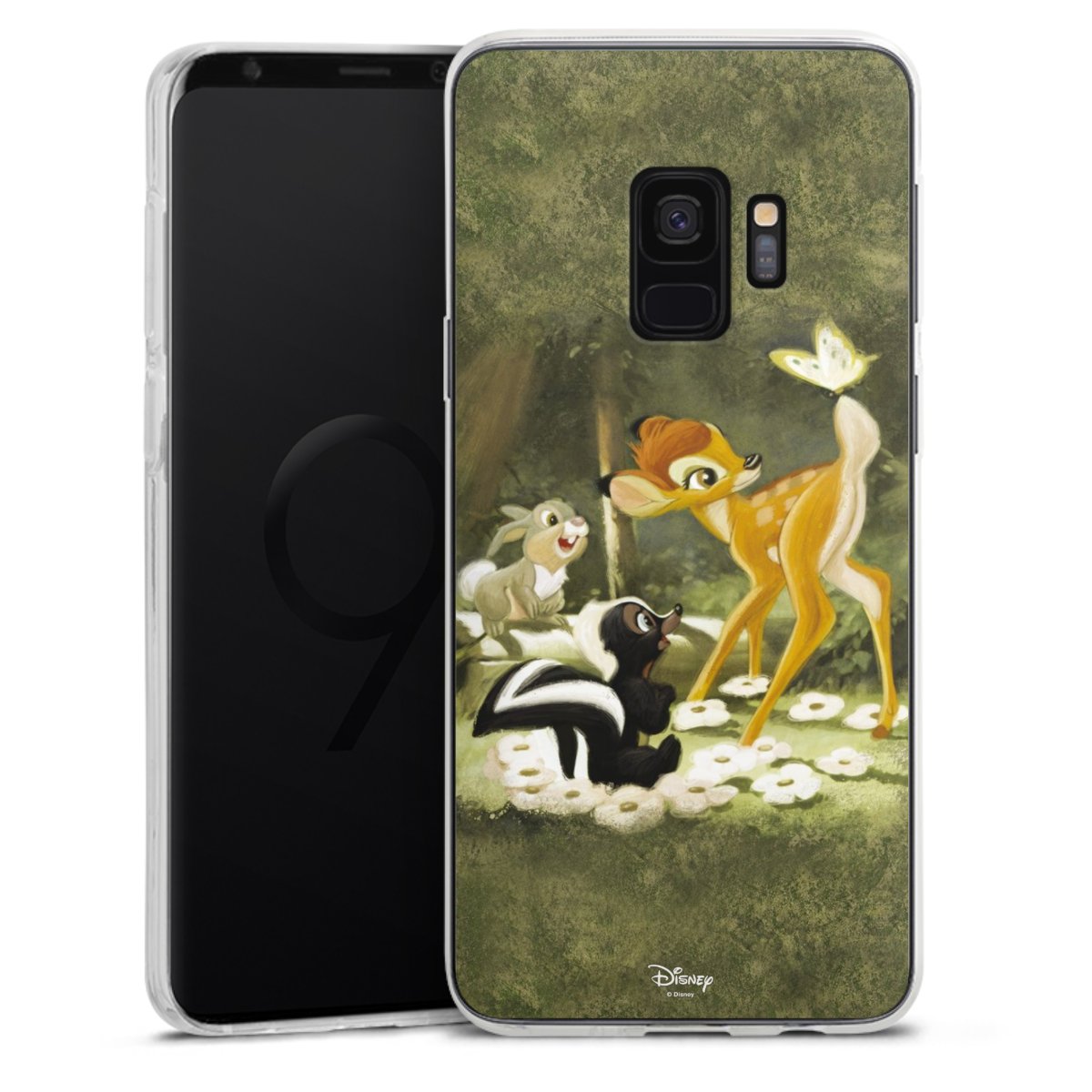 Galaxy S9 Handy Silikon Hülle Case transparent Handyhülle Disney Official Licensed Product Bambi Silikon Case