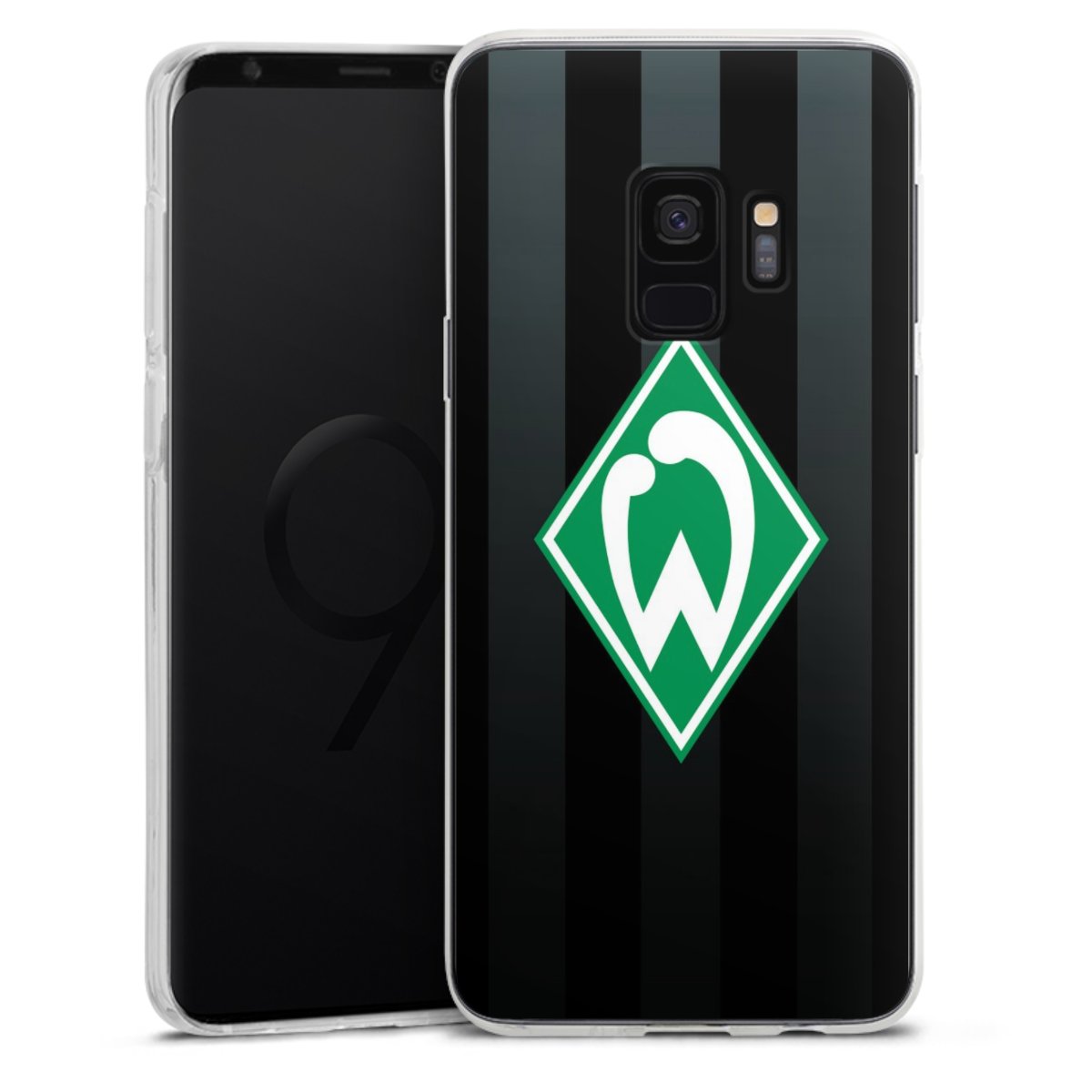 Galaxy S9 Handy Silikon Hülle Case transparent Handyhülle Stripes Sv Werder Bremen Official Licensed Product Silikon Case