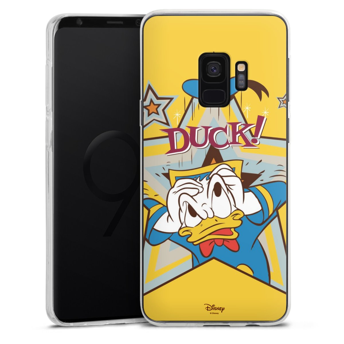 Galaxy S9 Handy Silikon Hülle Case transparent Handyhülle Official Licensed Product Donald Duck Disney Silikon Case