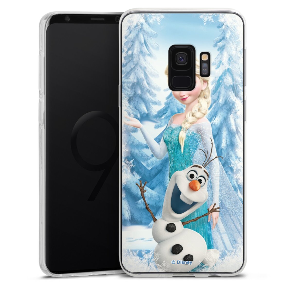 Galaxy S9 Handy Silikon Hülle Case transparent Handyhülle Official Licensed Product Frozen Elsa Disney Silikon Case