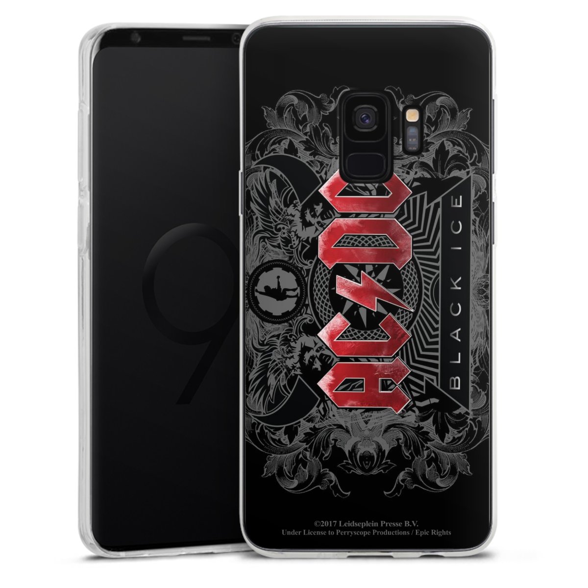 Galaxy S9 Handy Silikon Hülle Case transparent Handyhülle Merchandise Black Ice Acdc Silikon Case