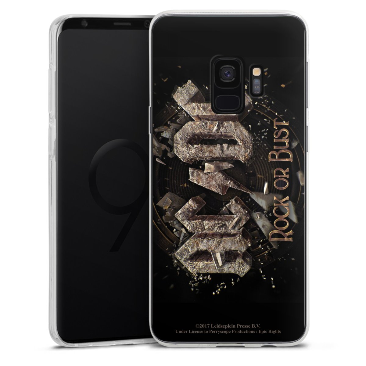 Galaxy S9 Handy Silikon Hülle Case transparent Handyhülle Acdc Official Licensed Product Rock Or Bust Silikon Case