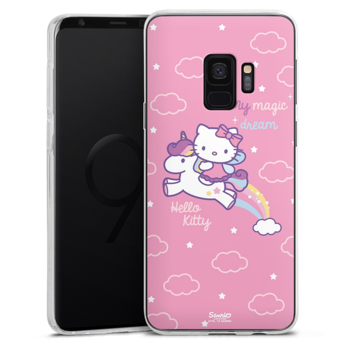 Galaxy S9 Handy Silikon Hülle Case transparent Handyhülle Einhorn Official Licensed Product Hello Kitty Silikon Case