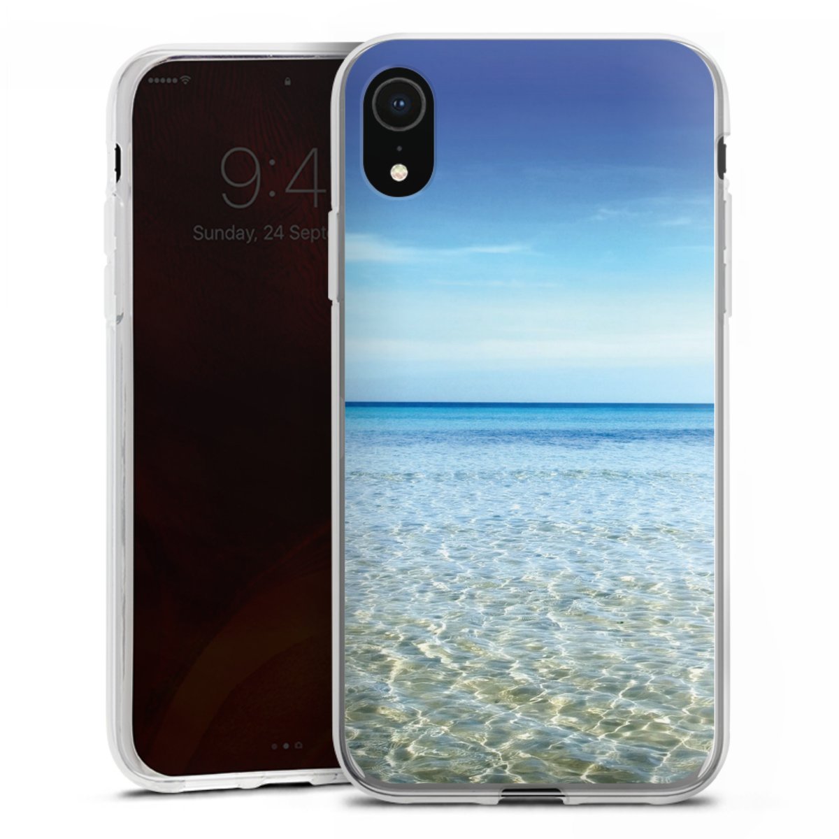 iPhone Xr Handy Silikon Hülle Case transparent Handyhülle Urlaub Sky Ocean Silikon Case