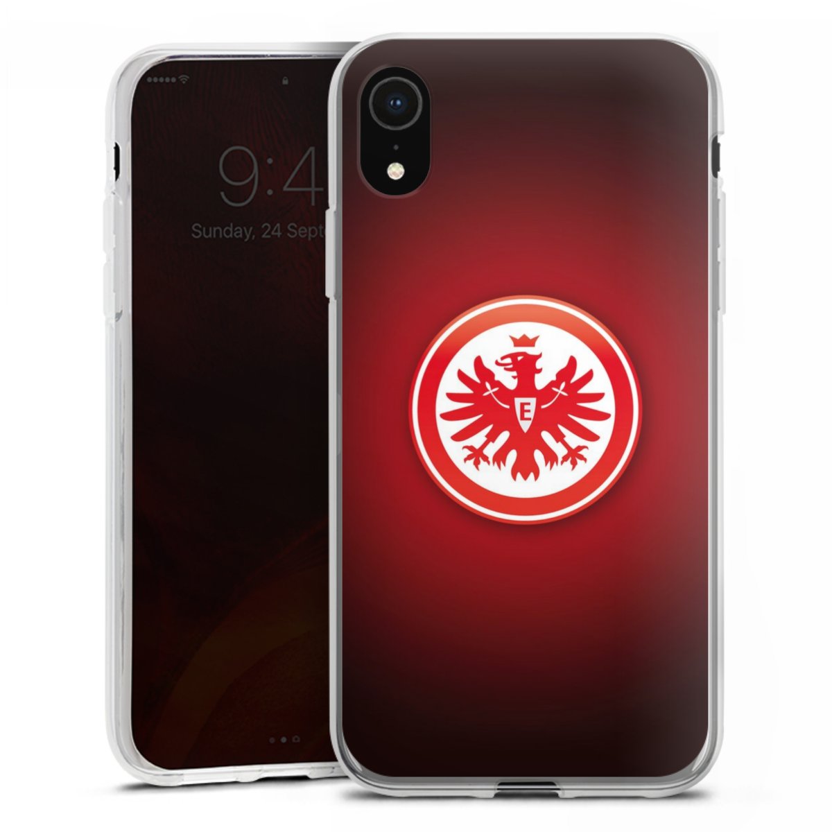 iPhone Xr Handy Silikon Hülle Case transparent Handyhülle Eintracht Frankfurt Official Licensed Product Coat Of Arms Silikon Case