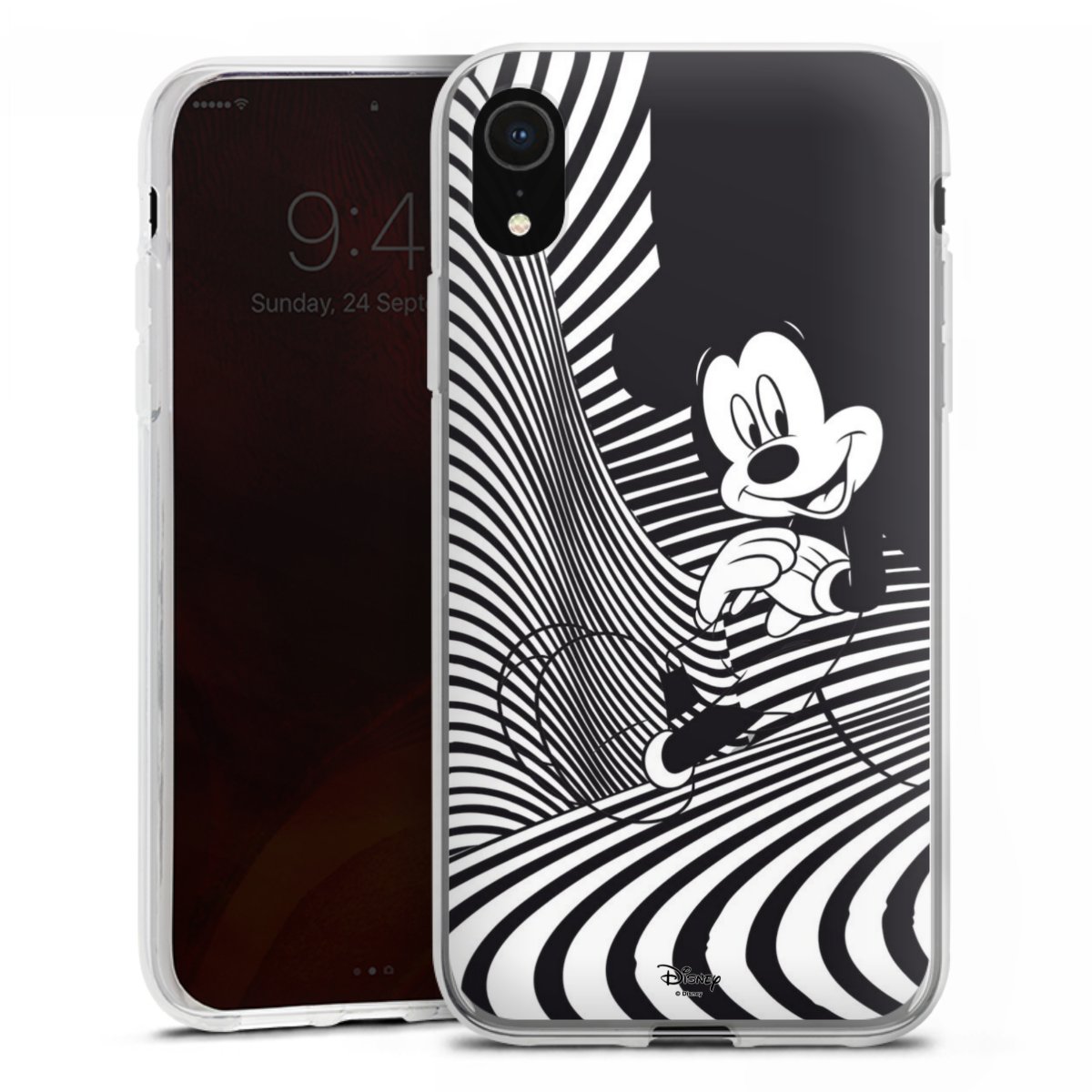 iPhone Xr Handy Silikon Hülle Case transparent Handyhülle Disney Official Licensed Product Mickey Mouse Silikon Case