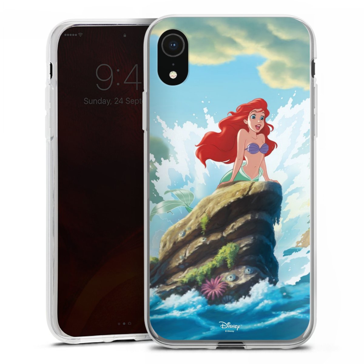 iPhone Xr Handy Silikon Hülle Case transparent Handyhülle Mermaid Arielle Die Meerjungfrau Official Licensed Product Silikon Case