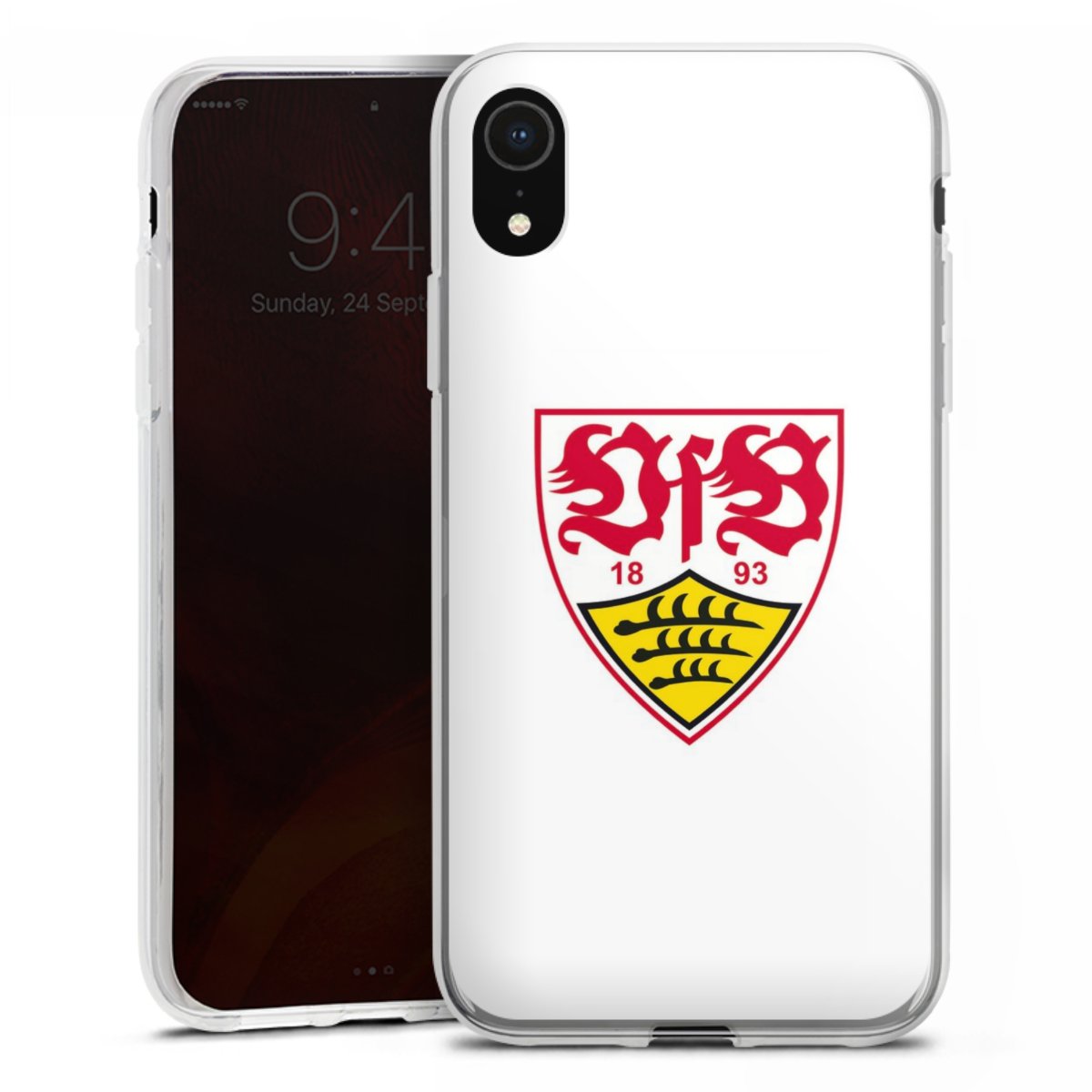 iPhone Xr Handy Silikon Hülle Case transparent Handyhülle Logo Official Licensed Product Vfb Stuttgart Silikon Case