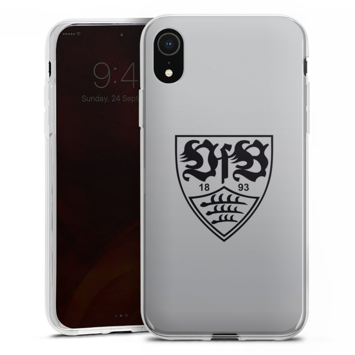 iPhone Xr Handy Silikon Hülle Case transparent Handyhülle Logo Vfb Stuttgart Official Licensed Product Silikon Case