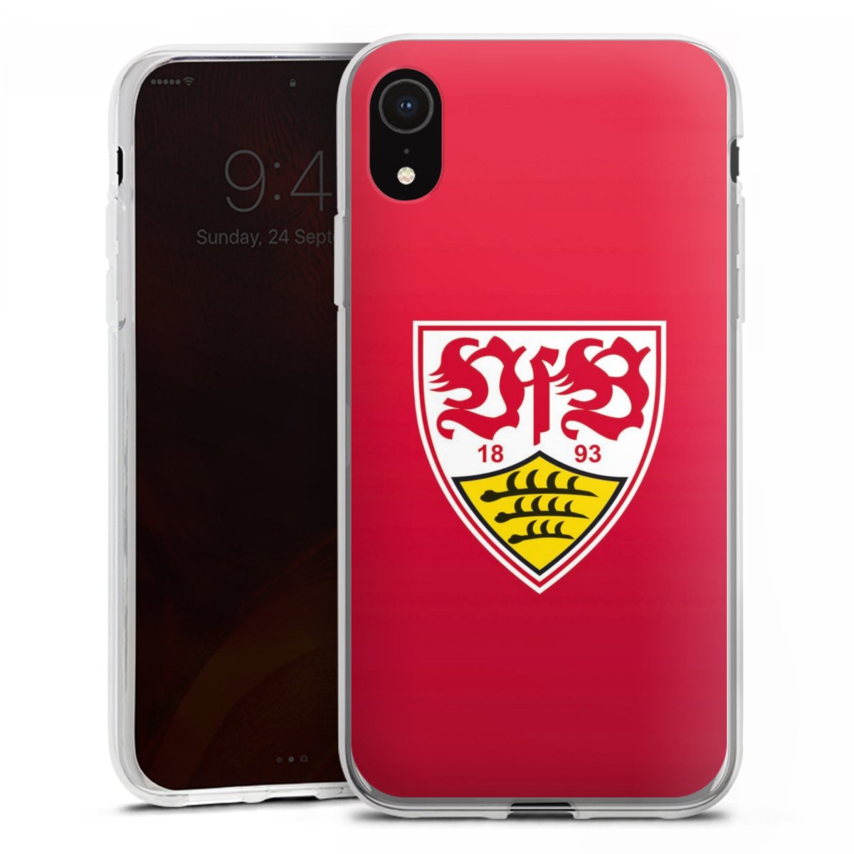 iPhone Xr Handy Silikon Hülle Case transparent Handyhülle Official Licensed Product Vfb Stuttgart Silikon Case