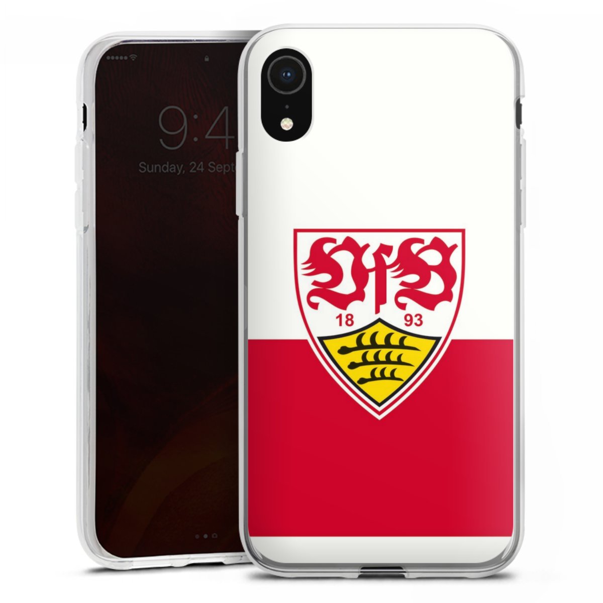 iPhone Xr Handy Silikon Hülle Case transparent Handyhülle Official Licensed Product Logo Vfb Stuttgart Silikon Case