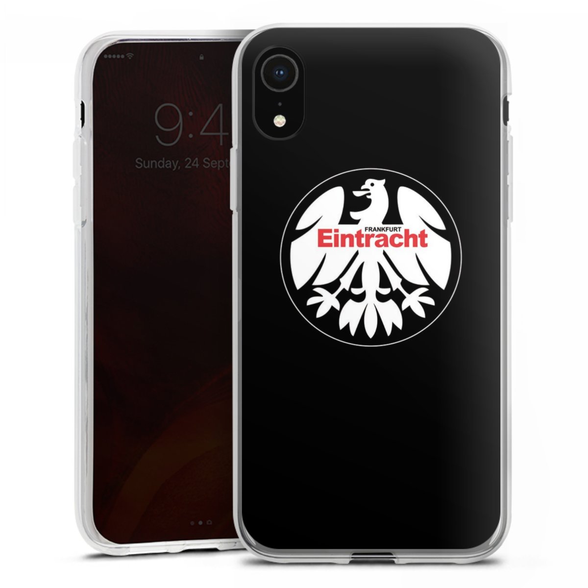 iPhone Xr Handy Silikon Hülle Case transparent Handyhülle Official Licensed Product Eintracht Frankfurt Sge Silikon Case