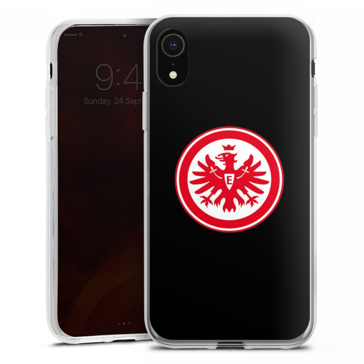 iPhone Xr Handy Silikon Hülle Case transparent Handyhülle Eintracht Frankfurt Sge Eagle Silikon Case