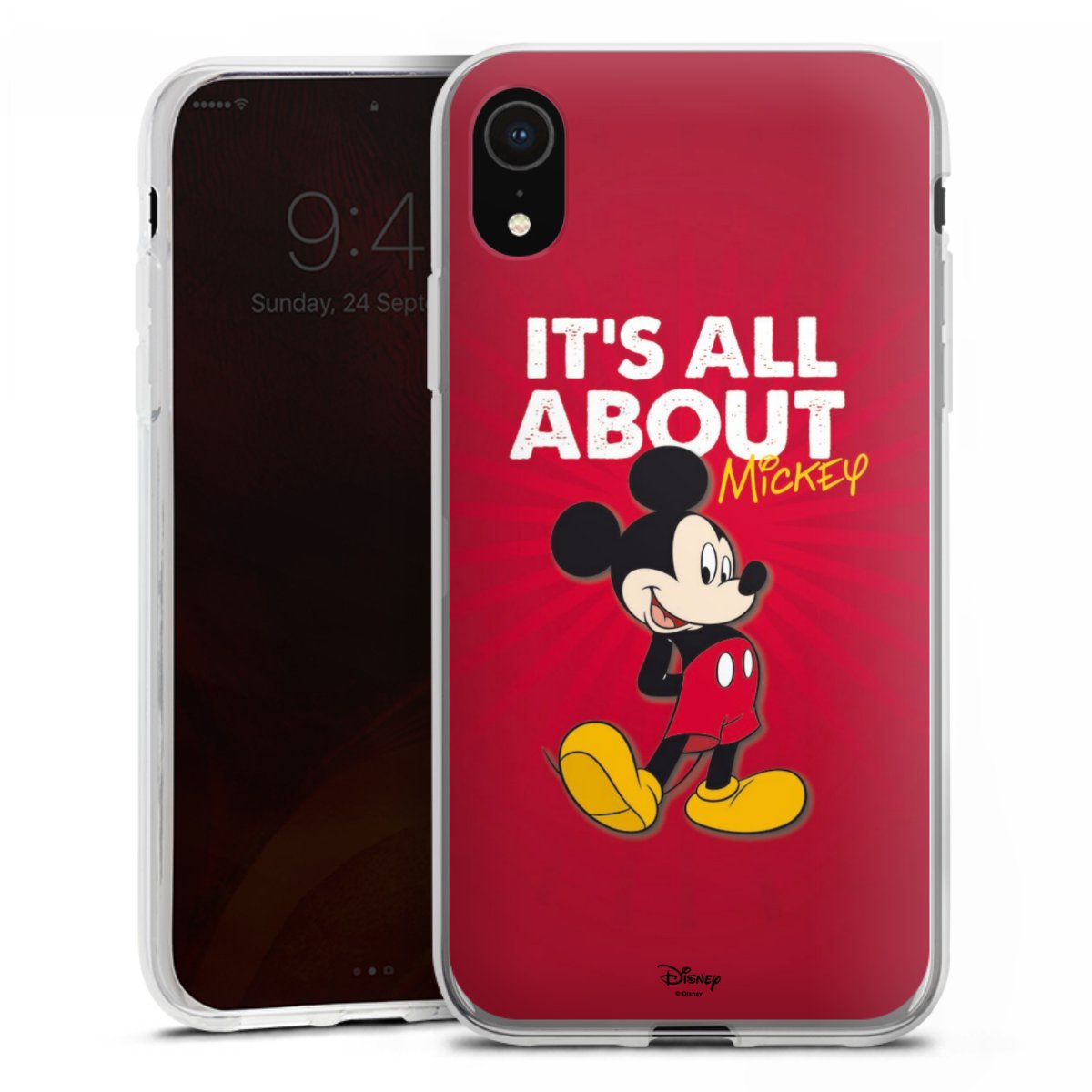 iPhone Xr Handy Silikon Hülle Case transparent Handyhülle Mouse Disney Official Licensed Product Silikon Case