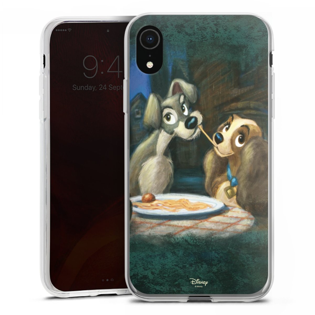 iPhone Xr Handy Silikon Hülle Case transparent Handyhülle Lady And The Tramp Official Licensed Product Disney Silikon Case