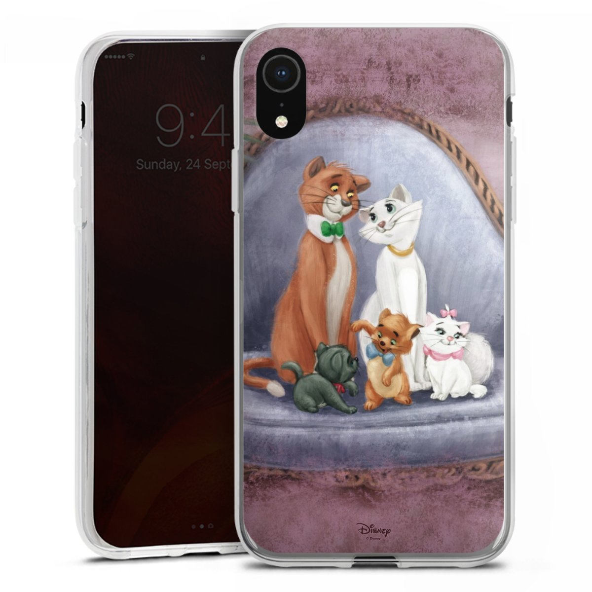 iPhone Xr Handy Silikon Hülle Case transparent Handyhülle Official Licensed Product Disney Aristocats Silikon Case