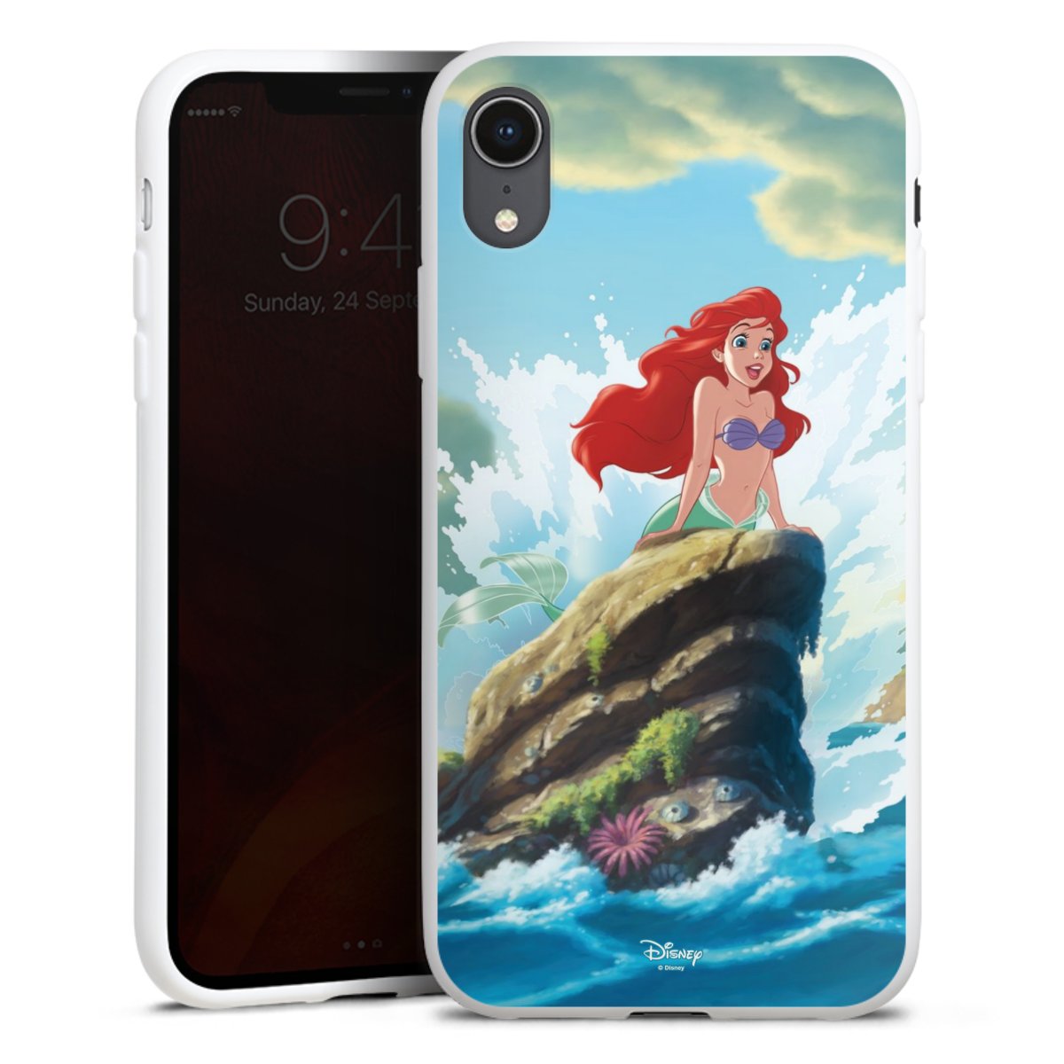 iPhone Xr Handy Silikon Hülle Case weiß Handyhülle Mermaid Arielle Die Meerjungfrau Official Licensed Product Silikon Case