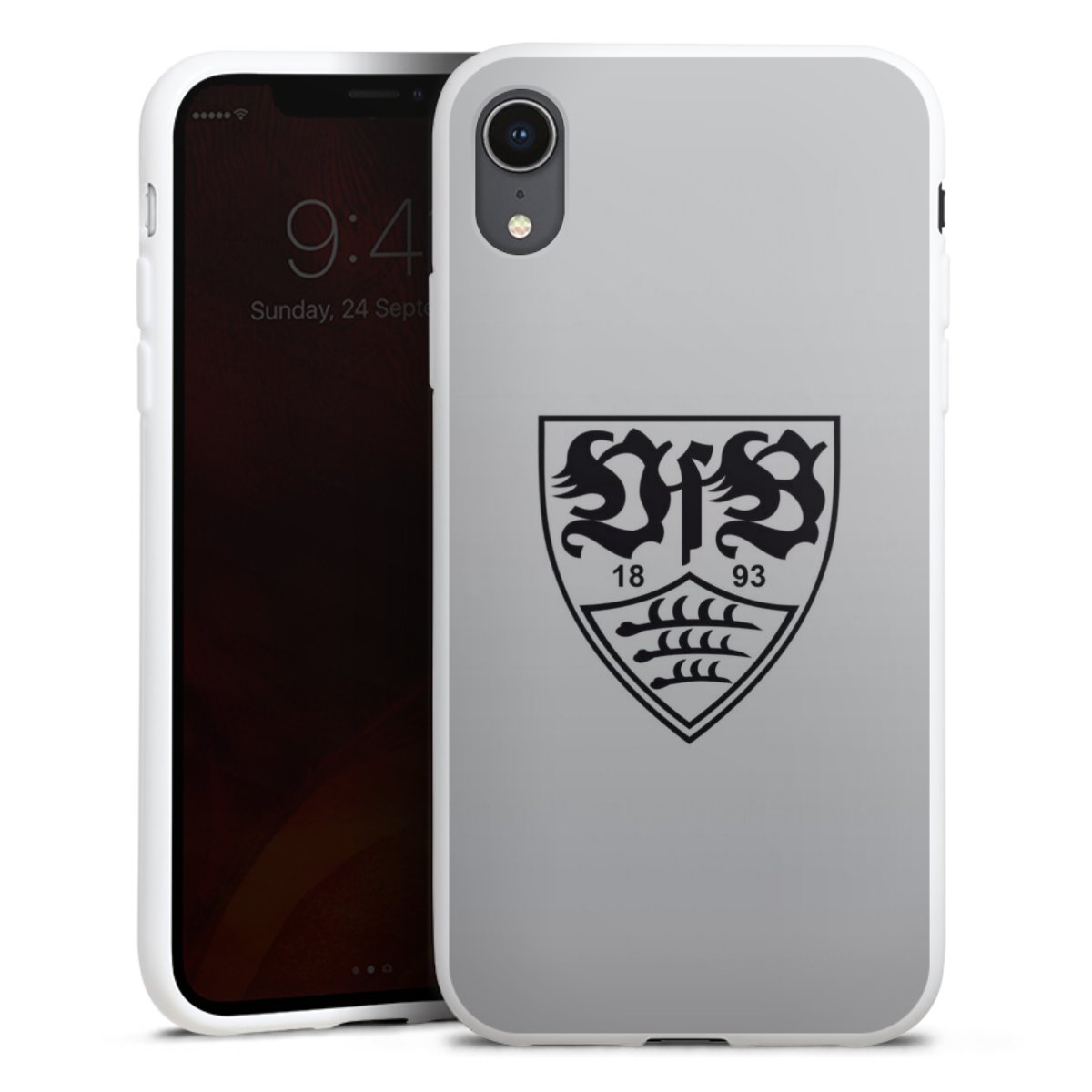 iPhone Xr Handy Silikon Hülle Case weiß Handyhülle Logo Vfb Stuttgart Official Licensed Product Silikon Case