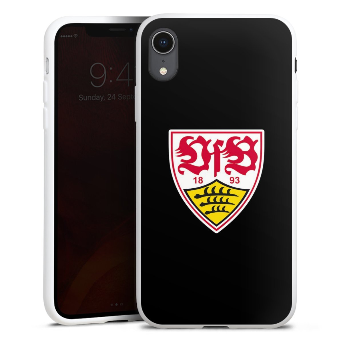 iPhone Xr Handy Silikon Hülle Case weiß Handyhülle Vfb Stuttgart Official Licensed Product Coat Of Arms Silikon Case