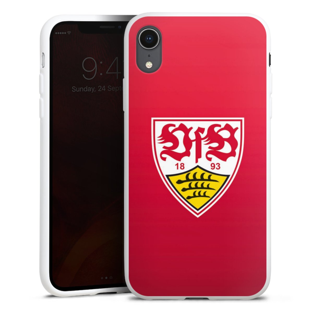 iPhone Xr Handy Silikon Hülle Case weiß Handyhülle Official Licensed Product Vfb Stuttgart Silikon Case