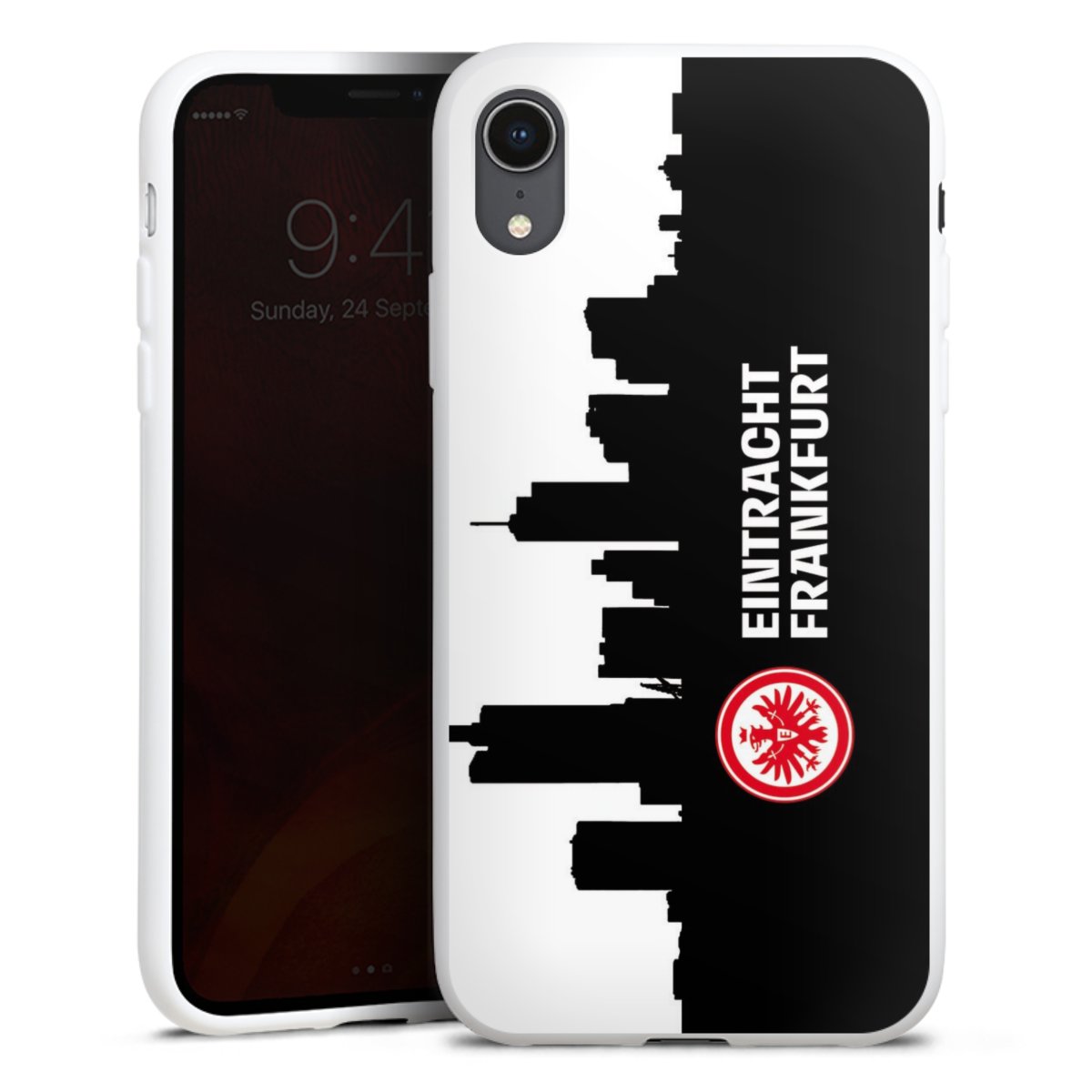 iPhone Xr Handy Silikon Hülle Case weiß Handyhülle Sge Eintracht Frankfurt Official Licensed Product Silikon Case