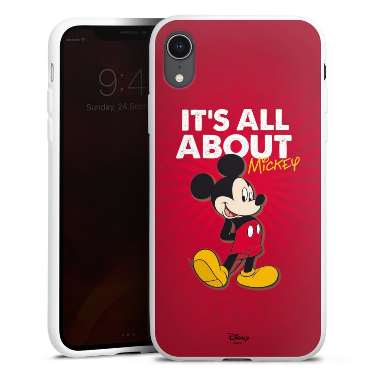 iPhone Xr Handy Silikon Hülle Case weiß Handyhülle Mouse Disney Official Licensed Product Silikon Case