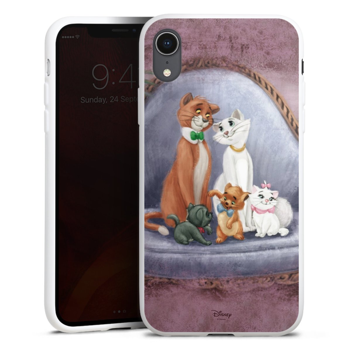 iPhone Xr Handy Silikon Hülle Case weiß Handyhülle Official Licensed Product Disney Aristocats Silikon Case