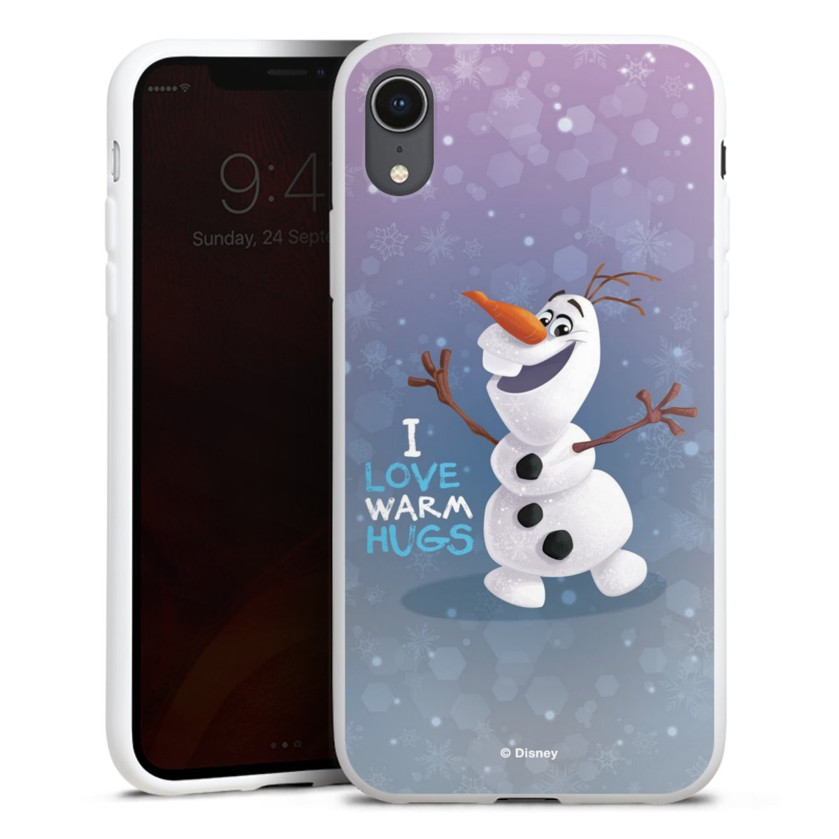 iPhone Xr Handy Silikon Hülle Case weiß Handyhülle Frozen Frozen Olaf Official Licensed Product Silikon Case