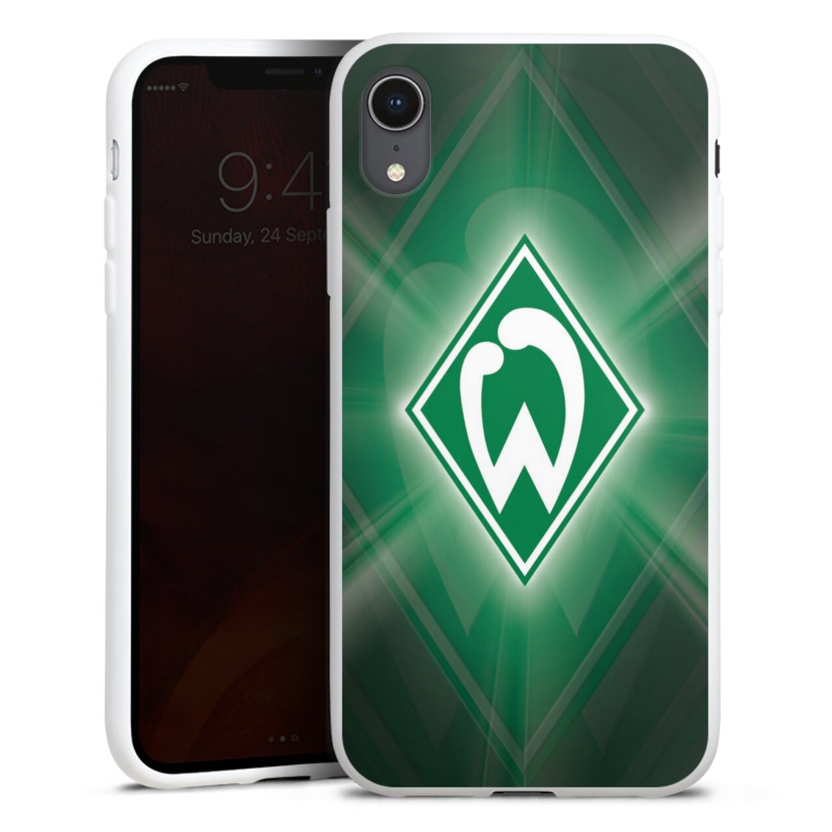 iPhone Xr Handy Silikon Hülle Case weiß Handyhülle Sv Werder Bremen Official Licensed Product Coat Of Arms Silikon Case