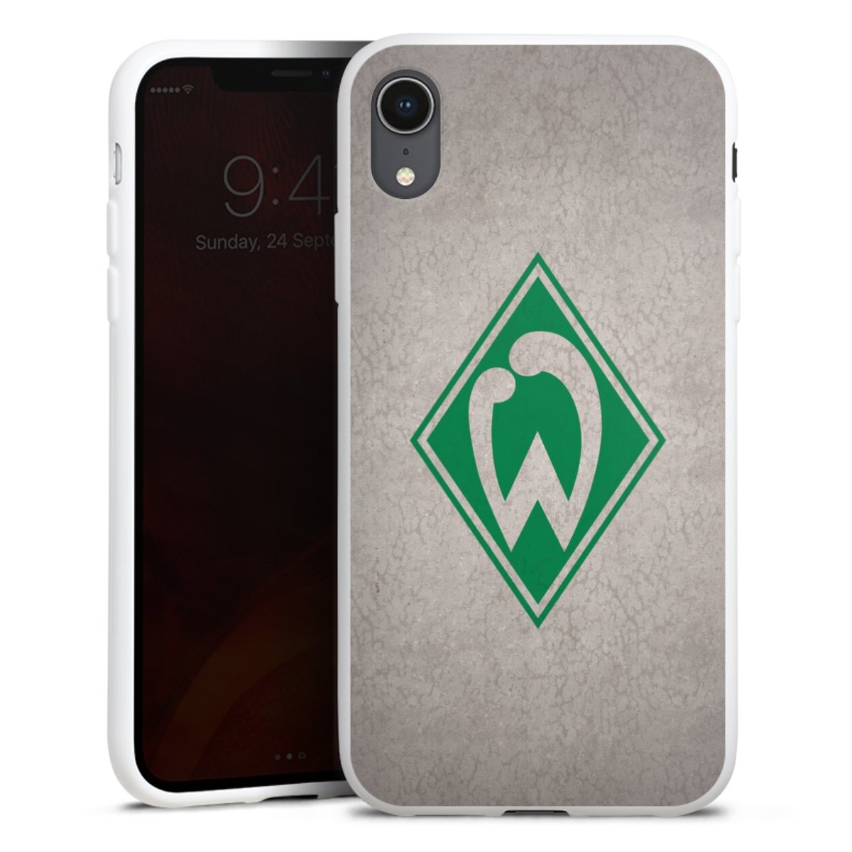 iPhone Xr Handy Silikon Hülle Case weiß Handyhülle Sv Werder Bremen Concrete Official Licensed Product Silikon Case