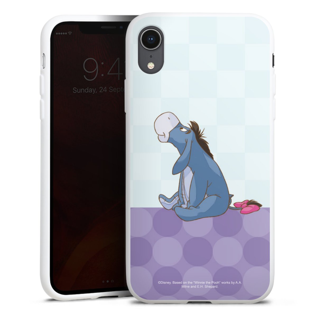 iPhone Xr Handy Silikon Hülle Case weiß Handyhülle Disney Donkey Winnie The Pooh Silikon Case