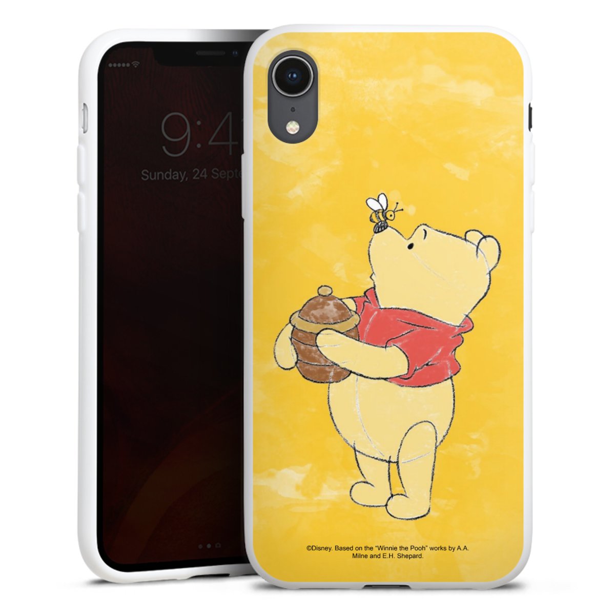 iPhone Xr Handy Silikon Hülle Case weiß Handyhülle Official Licensed Product Winnie The Pooh Disney Silikon Case