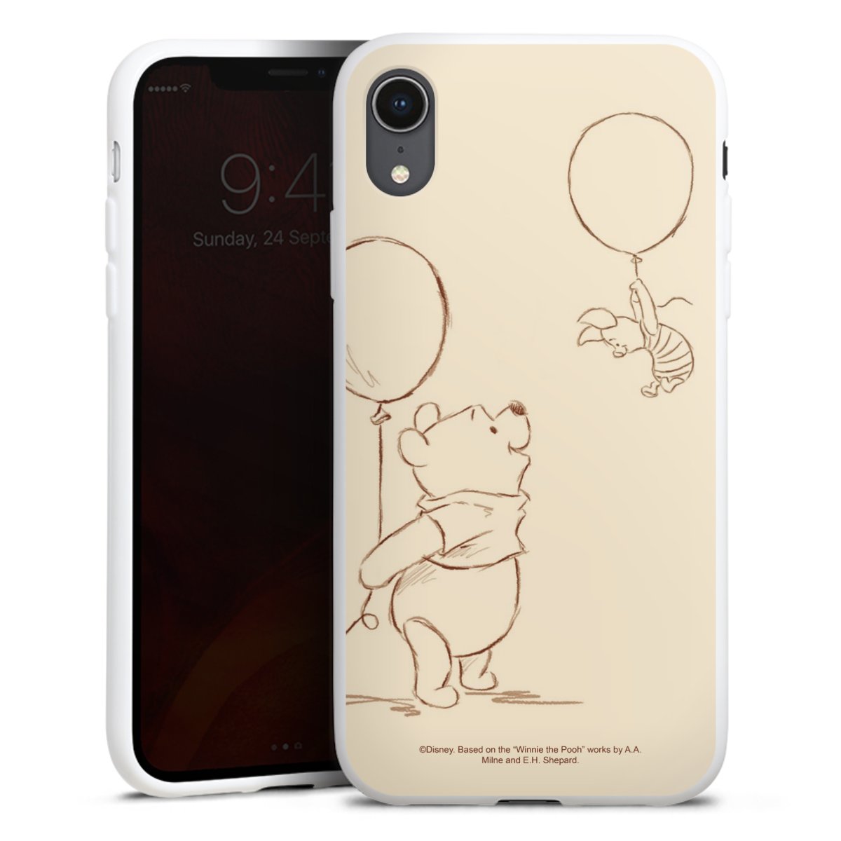 iPhone Xr Handy Silikon Hülle Case weiß Handyhülle Official Licensed Product Winnie The Pooh Disney Silikon Case