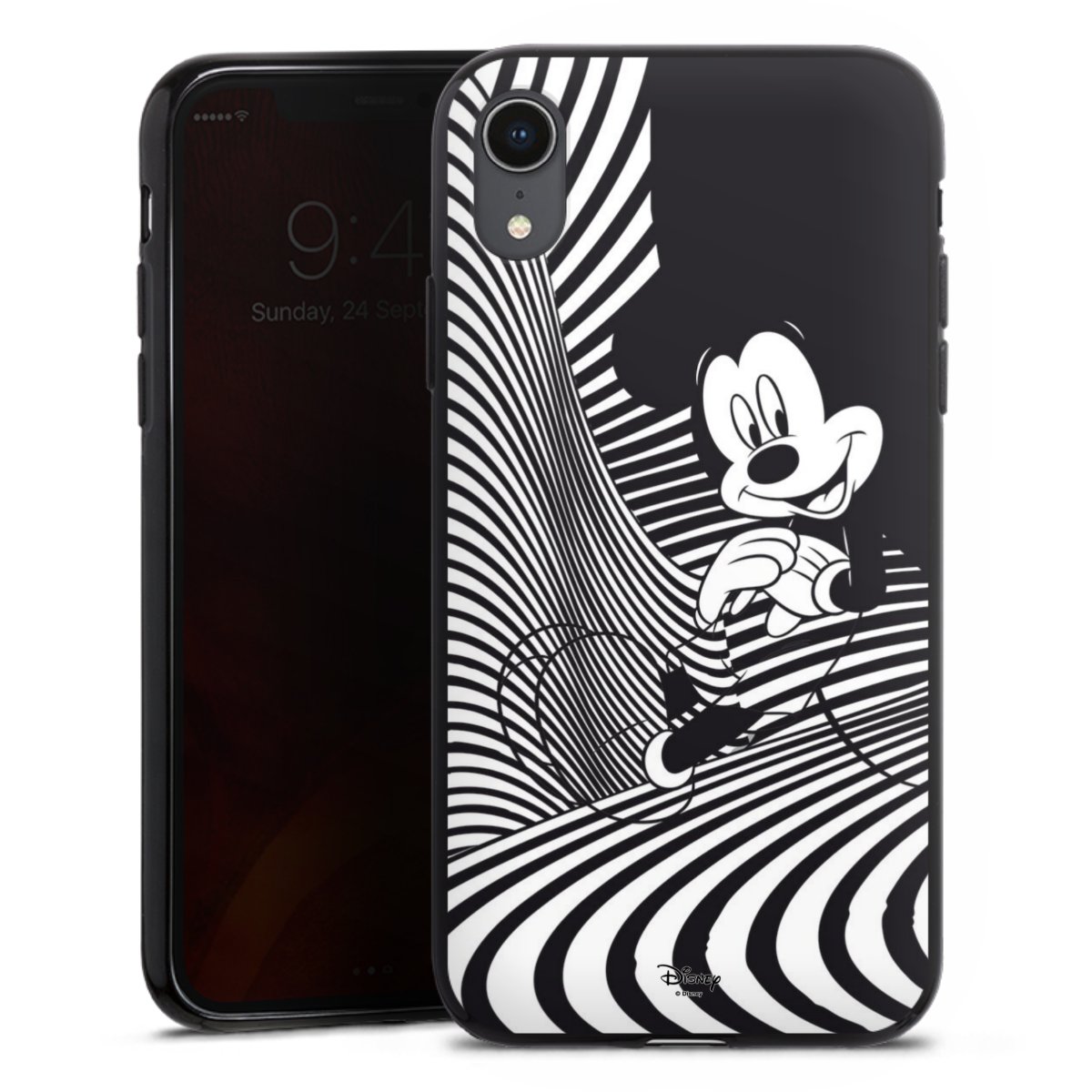 iPhone Xr Handy Silikon Hülle Case schwarz Handyhülle Disney Official Licensed Product Mickey Mouse