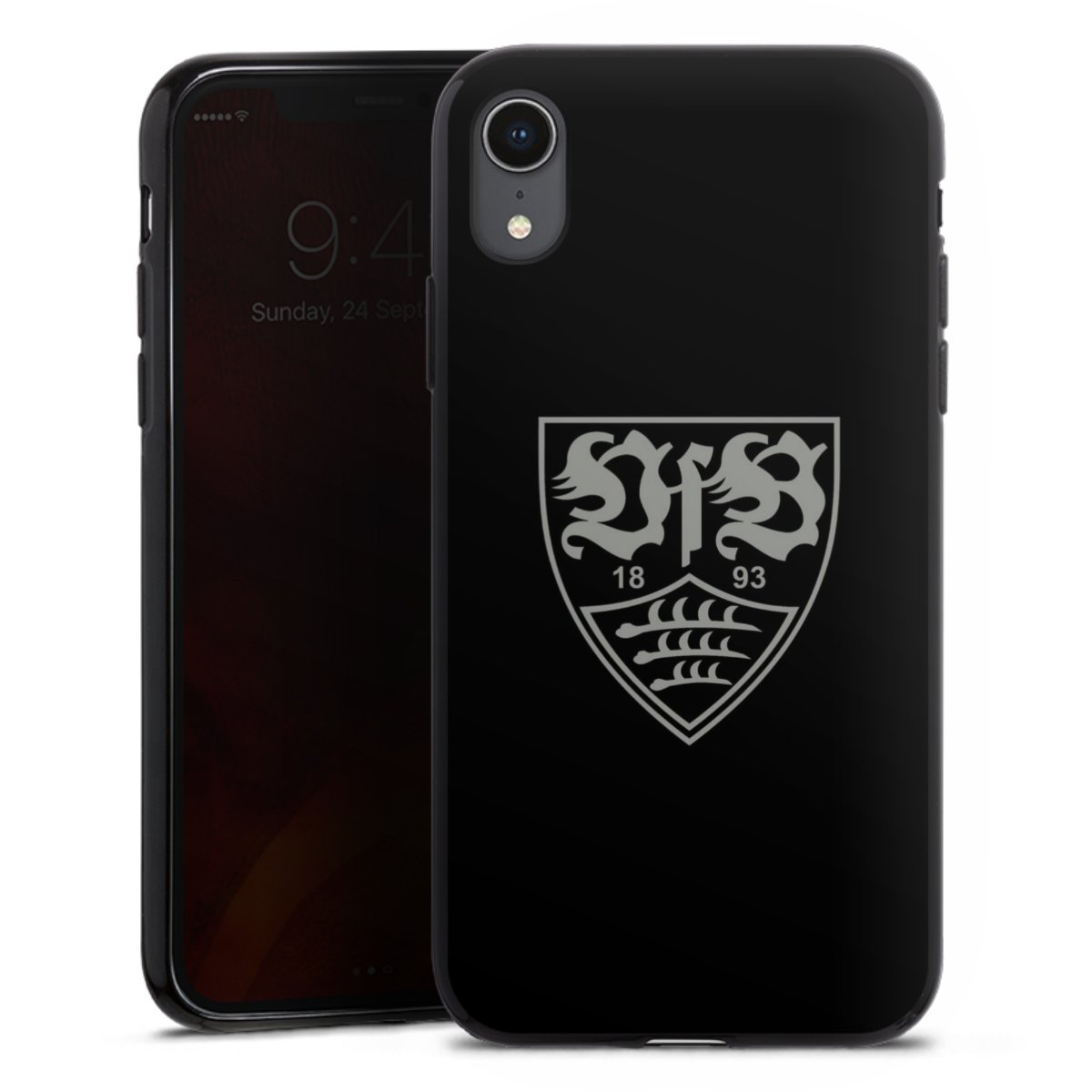 iPhone Xr Handy Silikon Hülle Case schwarz Handyhülle Official Licensed Product Vfb Stuttgart