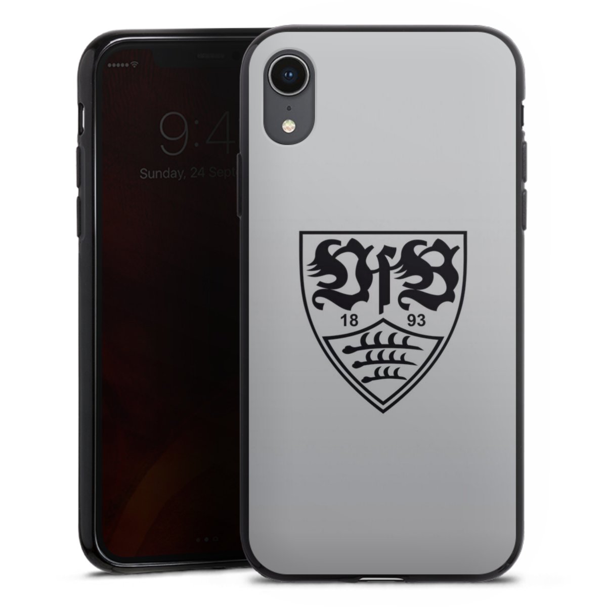 iPhone Xr Handy Silikon Hülle Case schwarz Handyhülle Logo Vfb Stuttgart Official Licensed Product