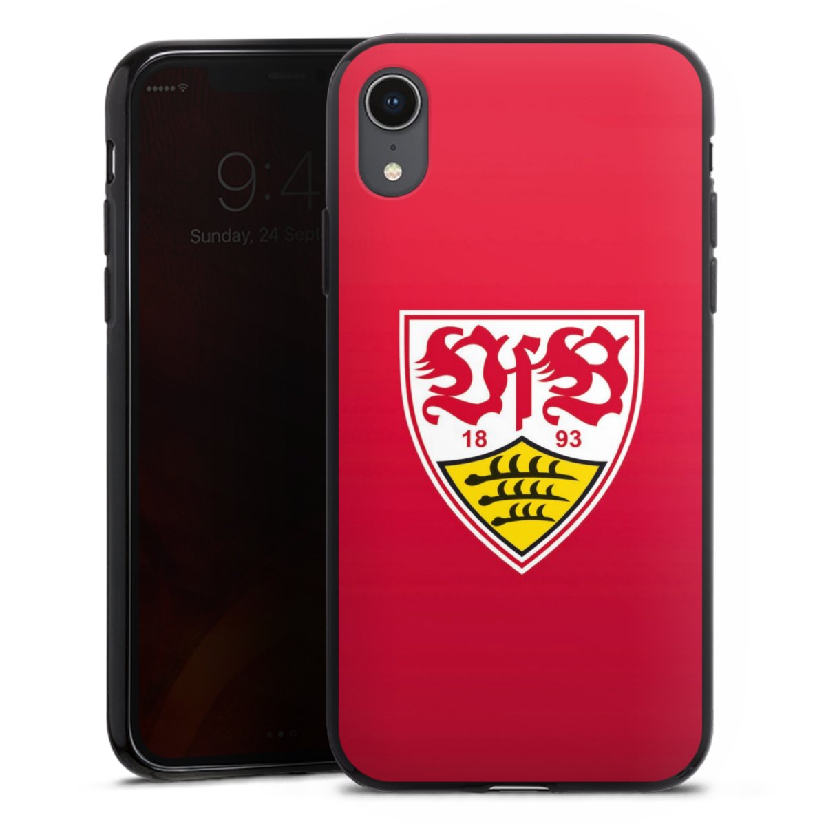 iPhone Xr Handy Silikon Hülle Case schwarz Handyhülle Official Licensed Product Vfb Stuttgart