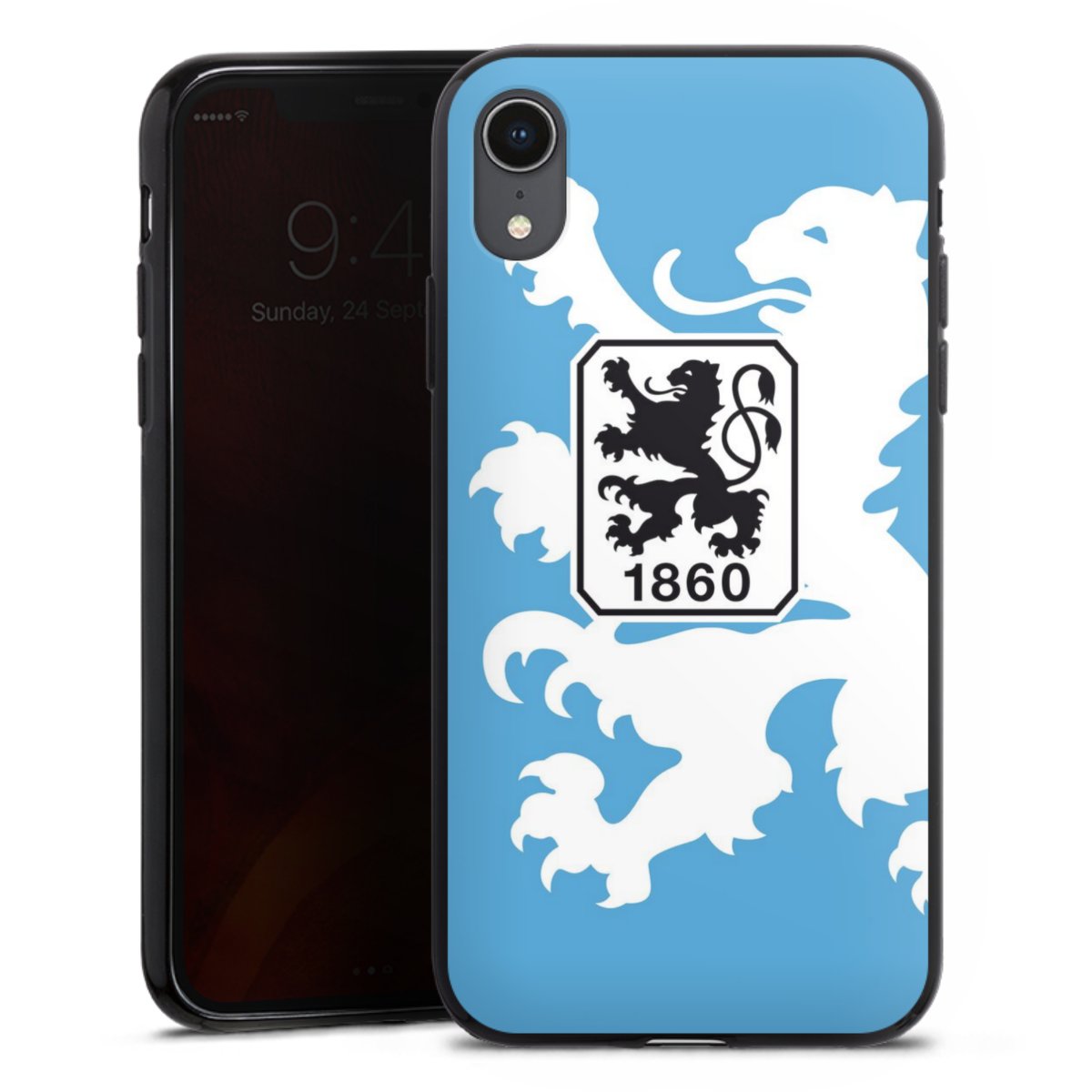 iPhone Xr Handy Silikon Hülle Case schwarz Handyhülle Coat Of Arms Official Licensed Product