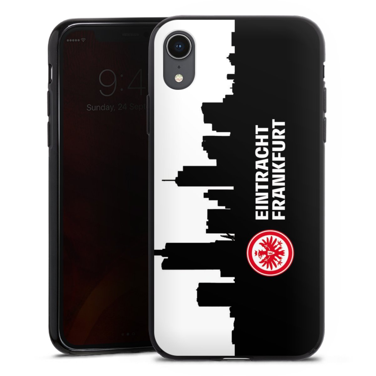 iPhone Xr Handy Silikon Hülle Case schwarz Handyhülle Sge Eintracht Frankfurt Official Licensed Product