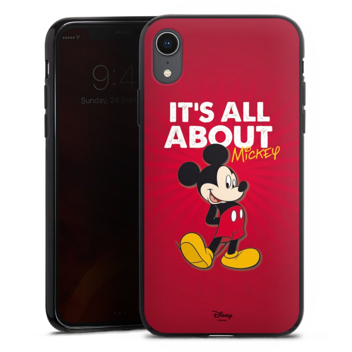 iPhone Xr Handy Silikon Hülle Case schwarz Handyhülle Mouse Disney Official Licensed Product