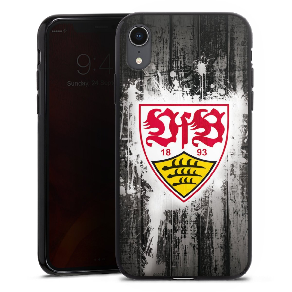 iPhone Xr Handy Silikon Hülle Case schwarz Handyhülle Vfb Stuttgart Official Licensed Product