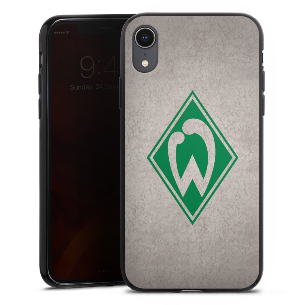 iPhone Xr Handy Silikon Hülle Case schwarz Handyhülle Sv Werder Bremen Concrete Official Licensed Product